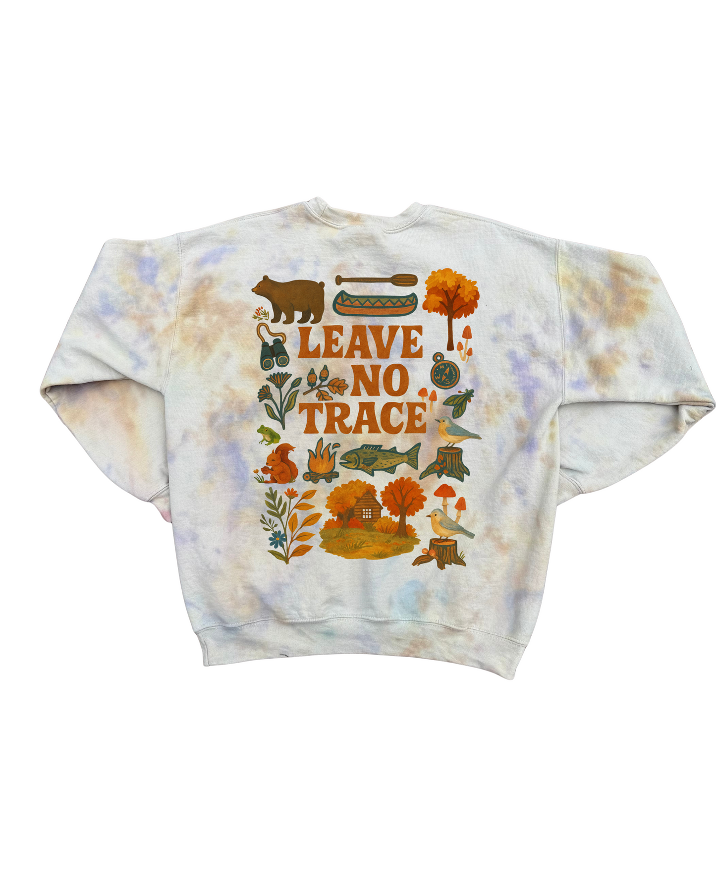 Leave No Trace Tie-dye Gildan Crewneck Sweatshirt