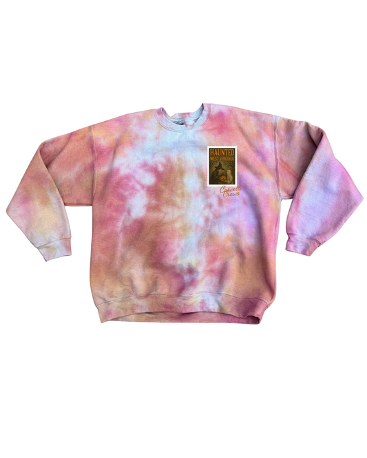 Postage Stamp Set Tie-dye Gildan Crewneck Sweatshirt