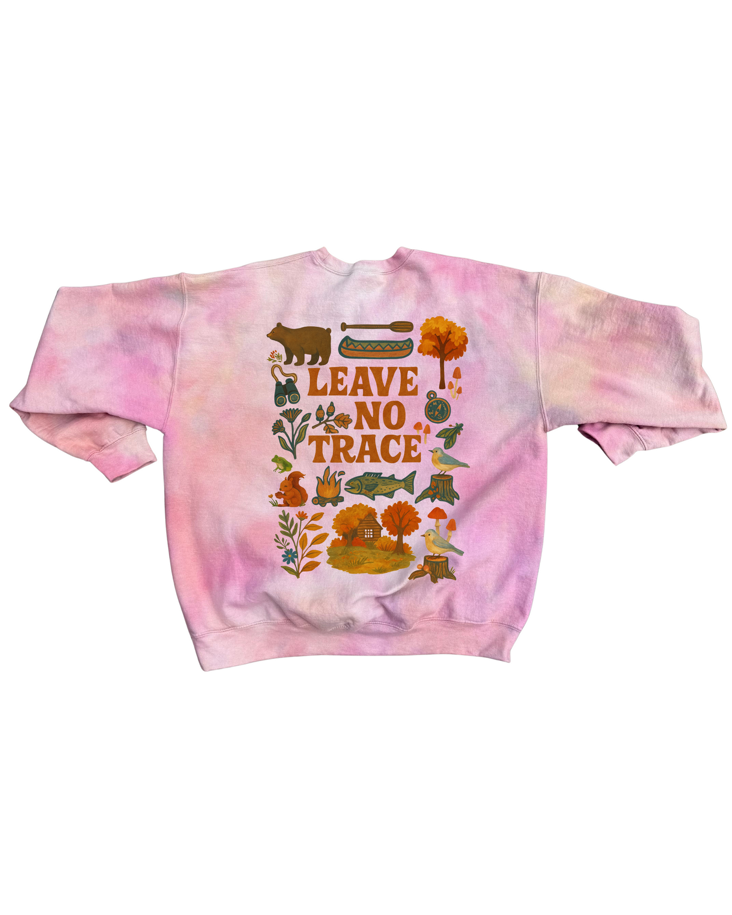Leave No Trace Tie-dye Gildan Crewneck Sweatshirt