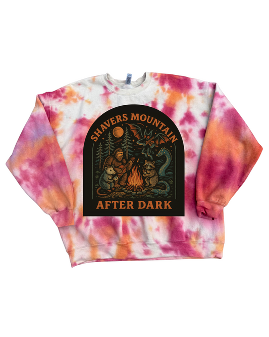 Shavers Mountain After Dark Tie-dye Gildan Crewneck Sweatshirt