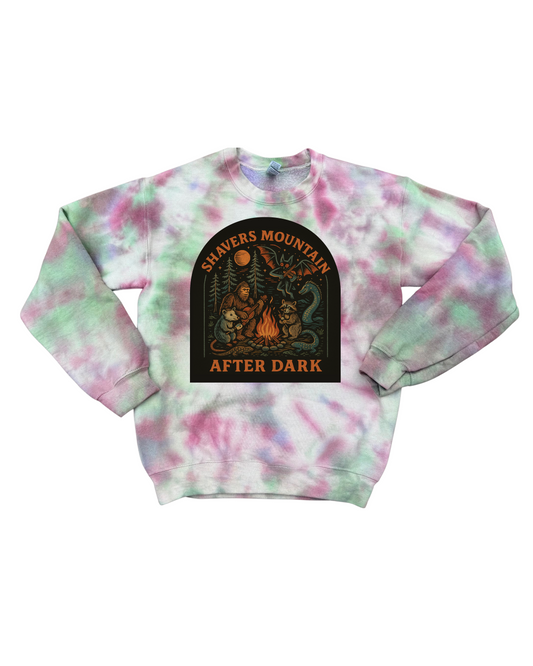 Shavers Mountain After Dark Tie-dye Gildan Crewneck Sweatshirt