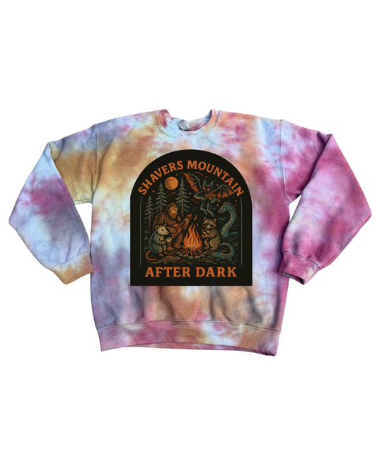 Shavers Mountain After Dark Tie-dye Gildan Crewneck Sweatshirt