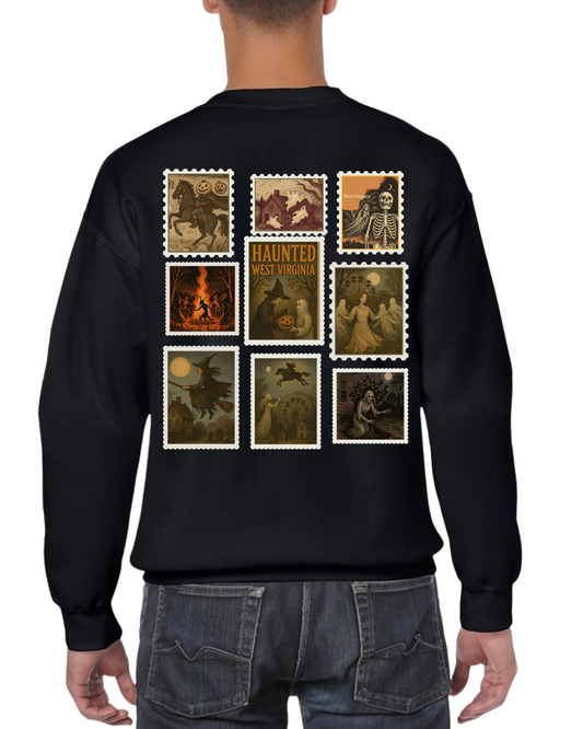 Postage Stamp Set Gildan Crewneck Sweatshirt